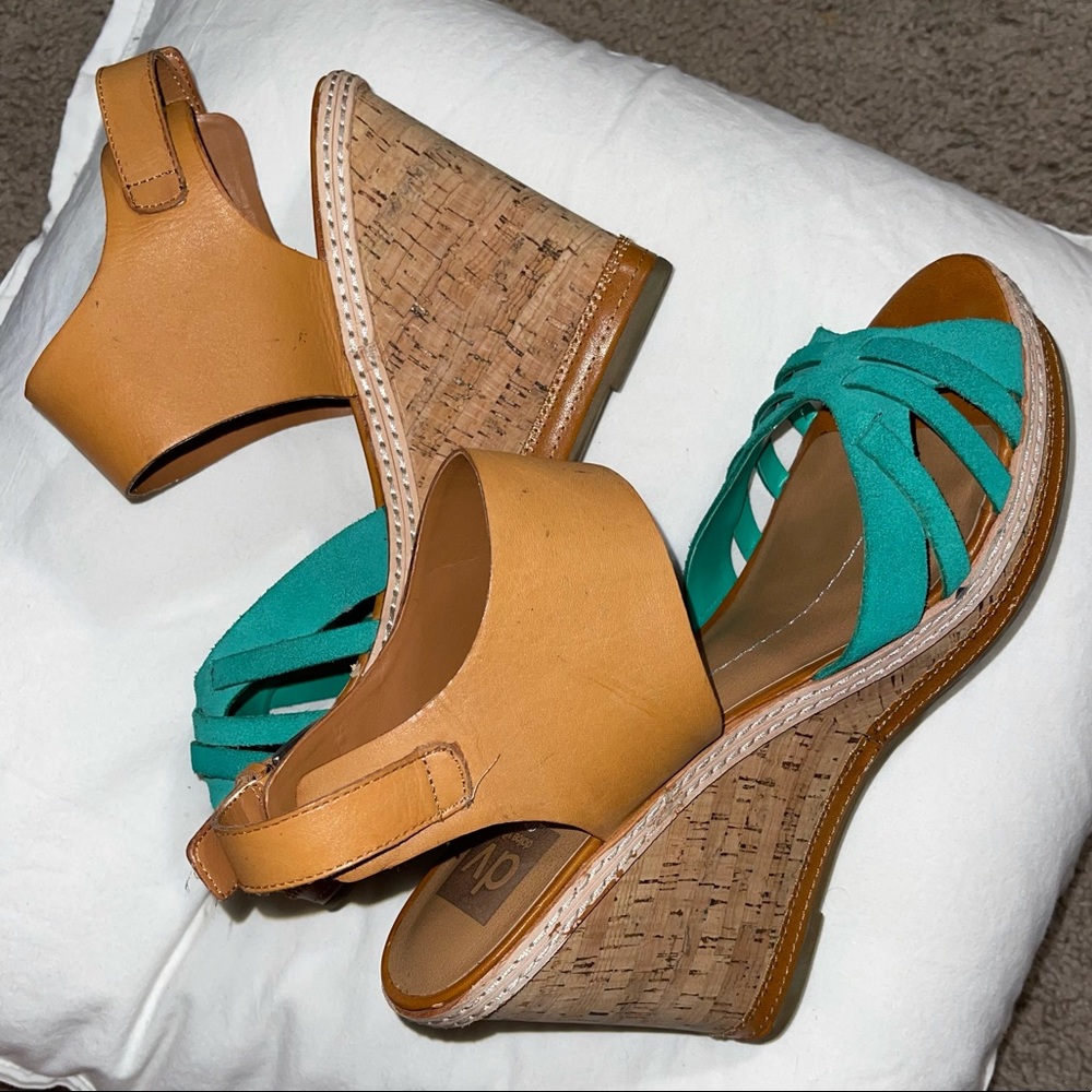 Dolce Vita • Cork Wedge Sandals Genuine Leather